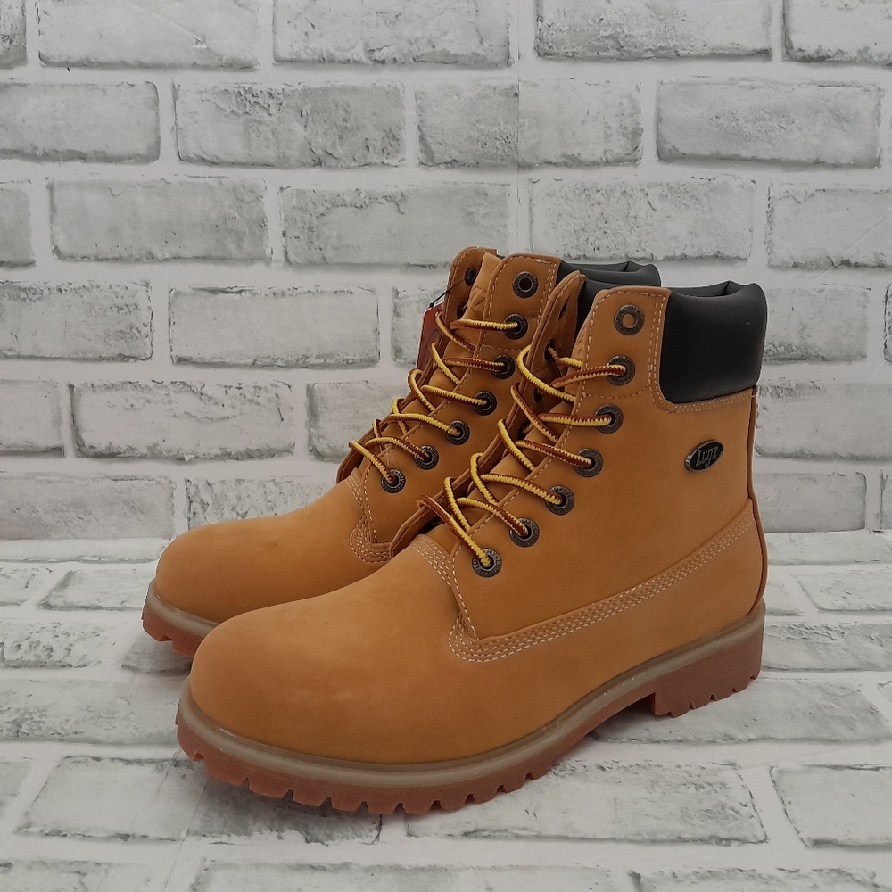 Lugz Men's Hudson 6 inch Water Resistant Classic Boots Faux Leather Size 8